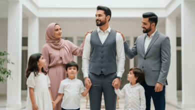 نظرة الأب وتفاعله مع الأبناء توحي بعملية التعليم والتوجيه وغرس القيم الصالحة